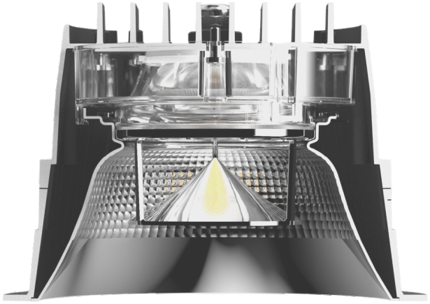 DL1067 Recessed IP65 Deep Anti-Glare COB Downlight, Ø135 mm