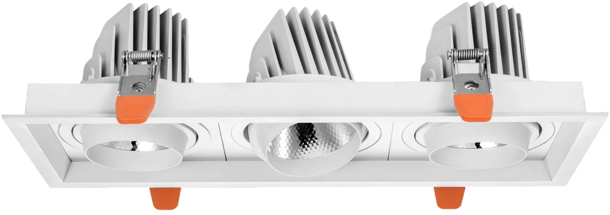 DL1100 Recessed Square Gimbal Downlight, 100 mm
