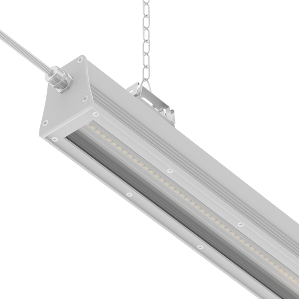 ID1049 Aluminium Linear Batten, 40° Lens, IP65, 910 mm