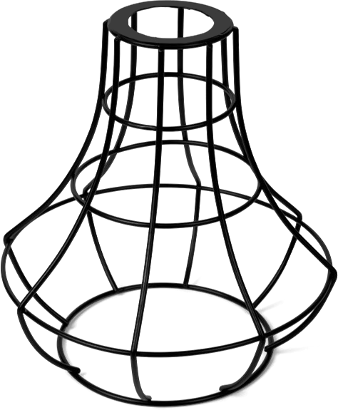 PL1157 Chandelier Pendant Lampshade Cage, Black
