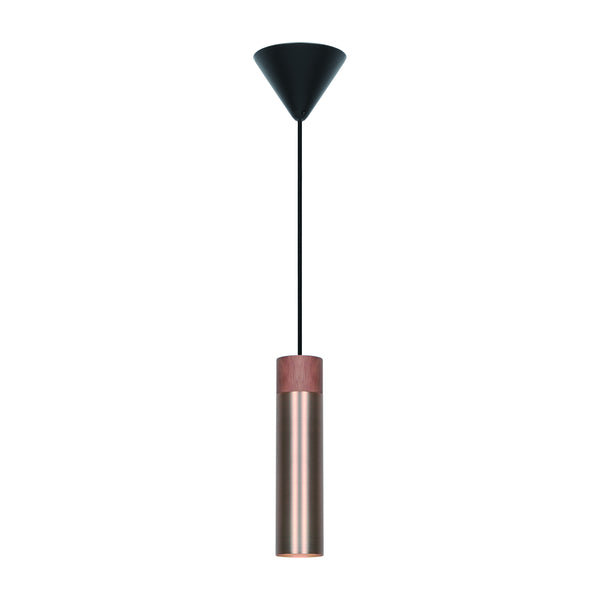 PL1159 Suspended GU10 Cylinder Pendant, Burnished Brass