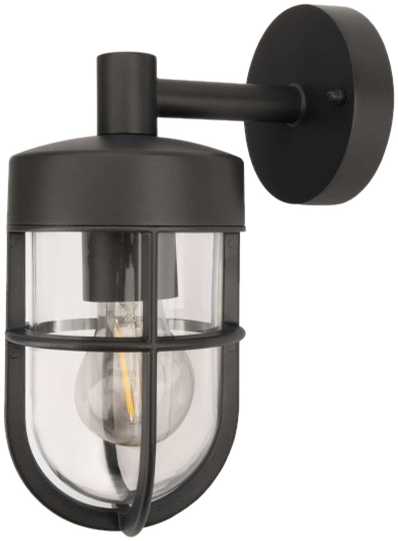 XW1036 Exterior Lantern, Clear Glass and Cage, 1 x E27